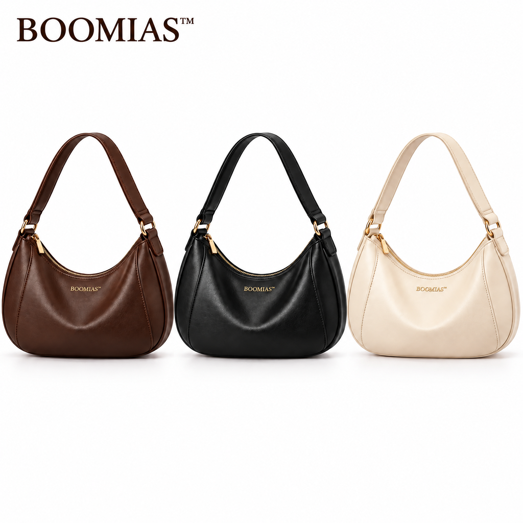 OVRQELIA™ Sable Crescent Hobo — Women’s Slouchy Faux Leather Shoulder Bag