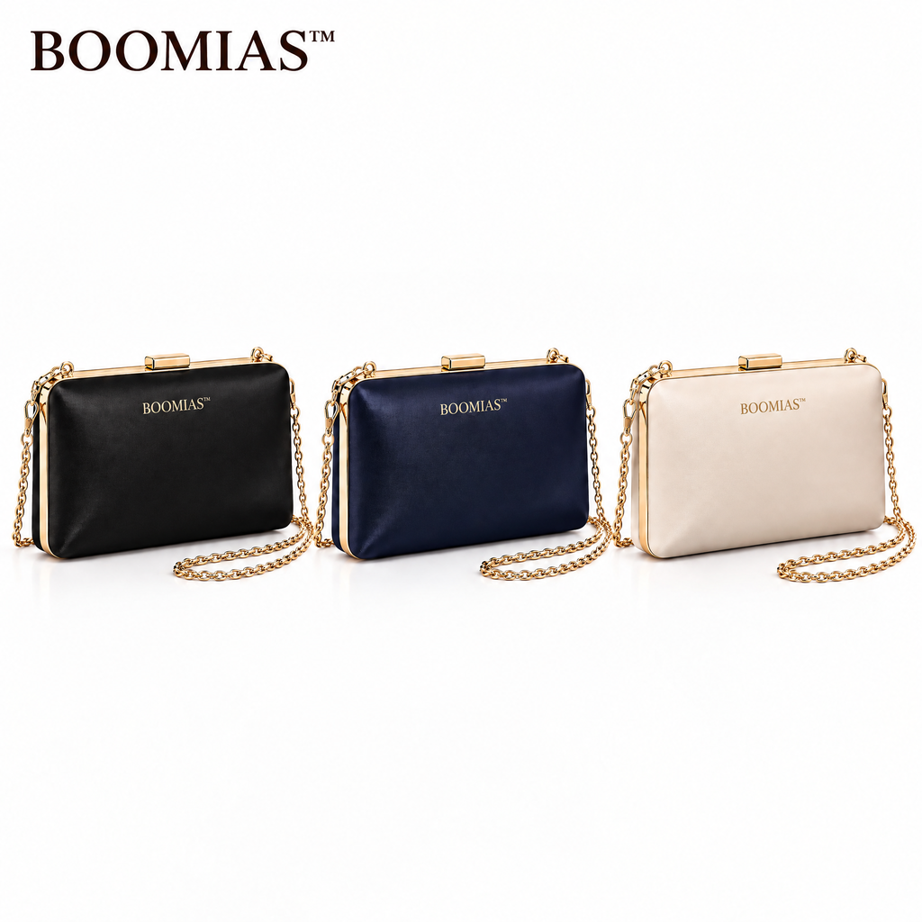 OVRQELIA™ Lyra Frame Clutch — Women’s Dressy Evening Bag with Removable Chain Strap