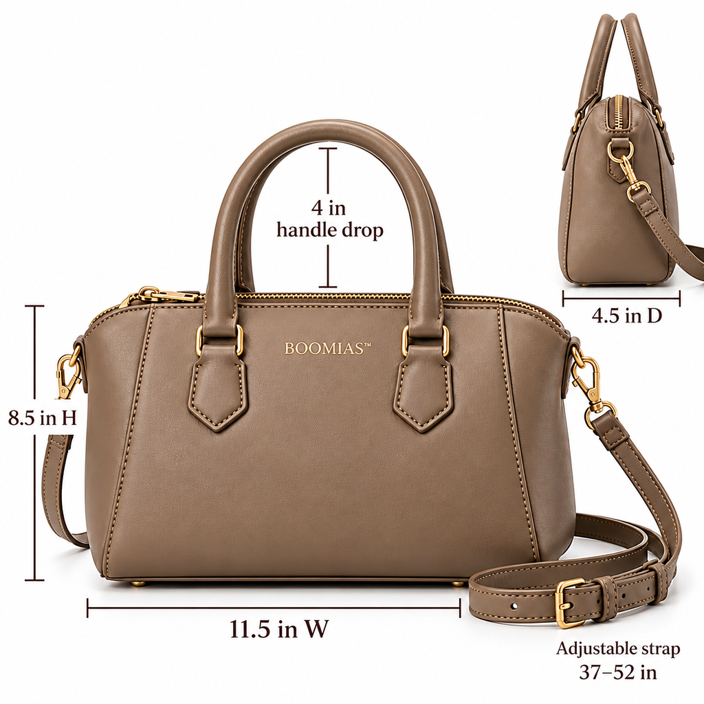 BOOMIAS™ Arden Convertible Satchel — Women’s Top Handle Purse and Adjustable Crossbody Bag