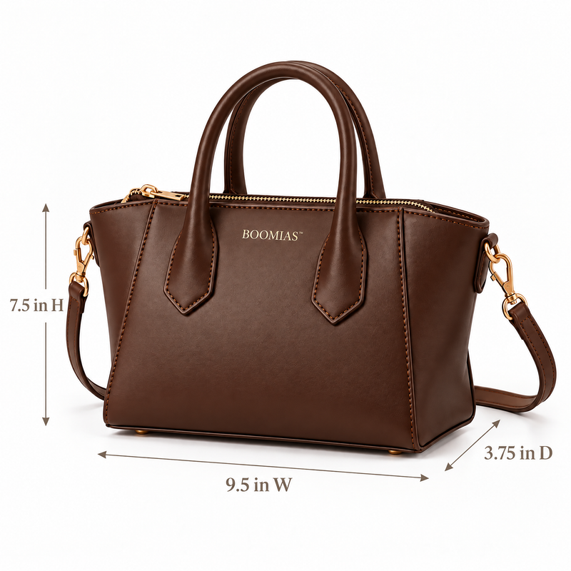 OVRQELIA™ Elara Sculpted Mini Tote — Women’s Top Handle Bag with Detachable Crossbody Strap