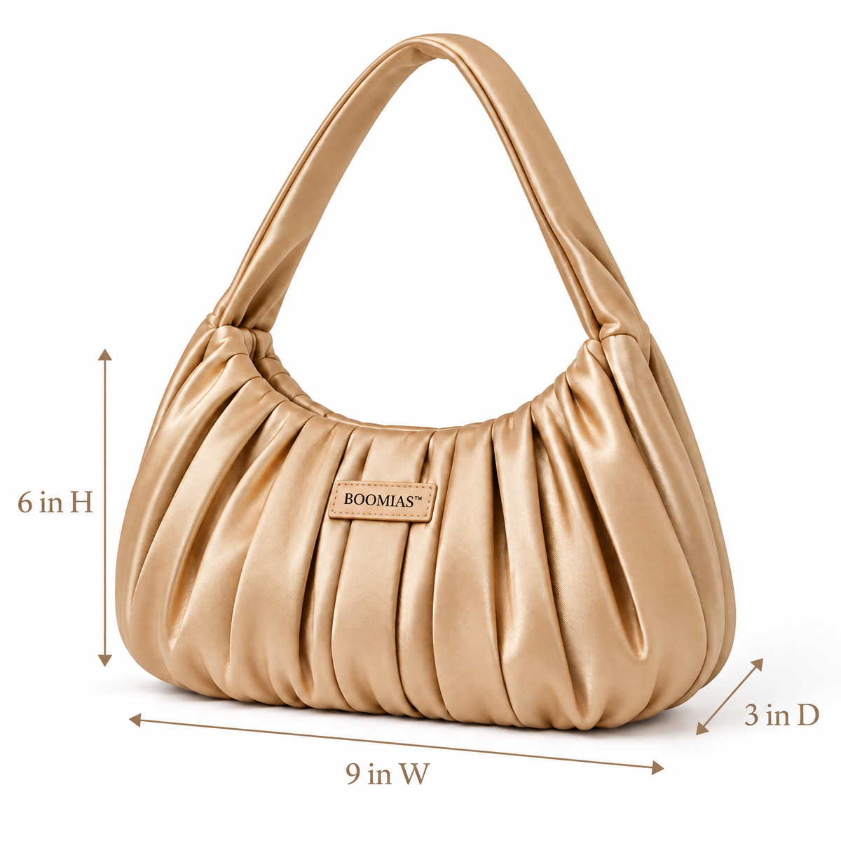 OVRQELIA™ Celeste Pleated Mini Bag — Women’s Evening Shoulder Purse with Magnetic Closure