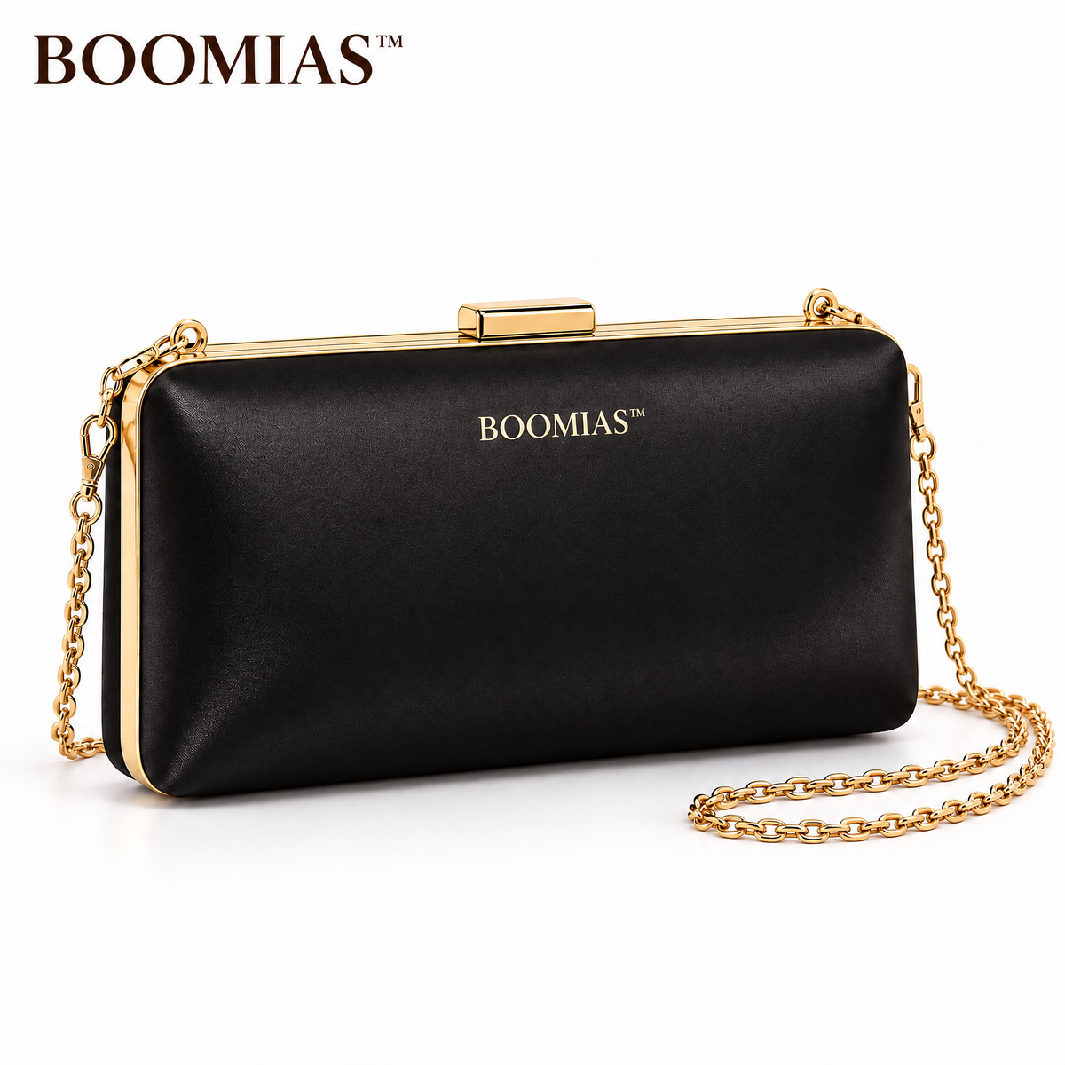 OVRQELIA™ Lyra Frame Clutch — Women’s Dressy Evening Bag with Removable Chain Strap