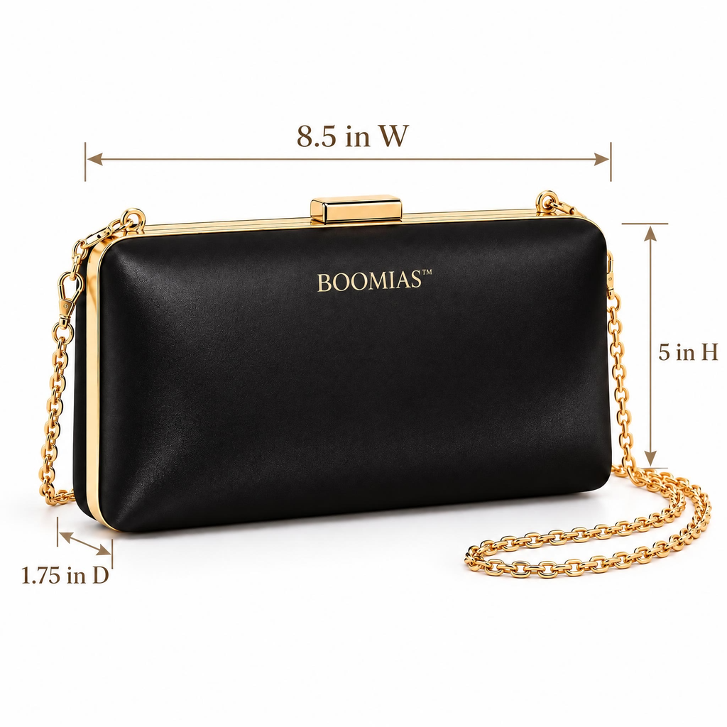 OVRQELIA™ Lyra Frame Clutch — Women’s Dressy Evening Bag with Removable Chain Strap